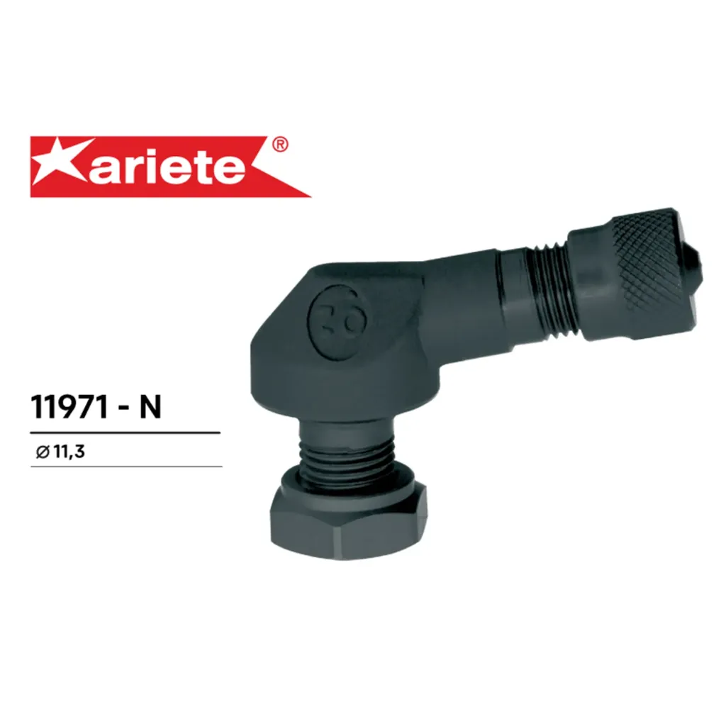 VALVULA DE ALUMINIO 90° PARA TUBLESS DIAM 8.3MM NEGRO 11971-N ARIETE