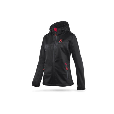 CHAQUETA DAMA CORTA VIENTO NEGRA 8022D AKRAPOVIC