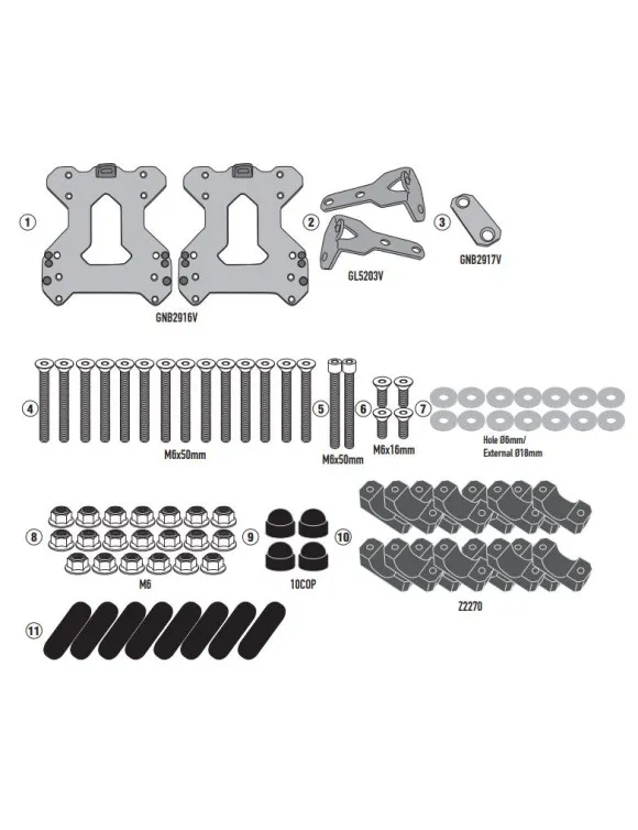 [PL9225] KIT ANCLAJE LATERAL PL9225 GIVI