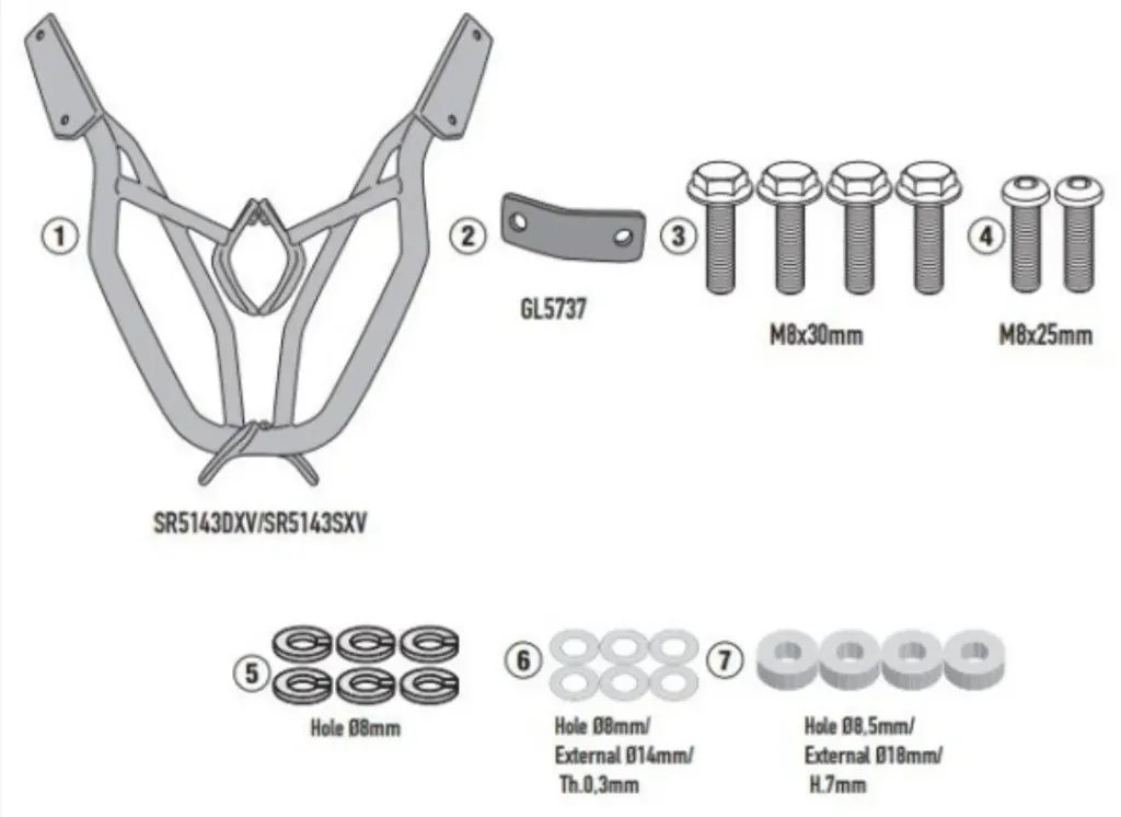 KIT ANCLAJE SR5143 GIVI