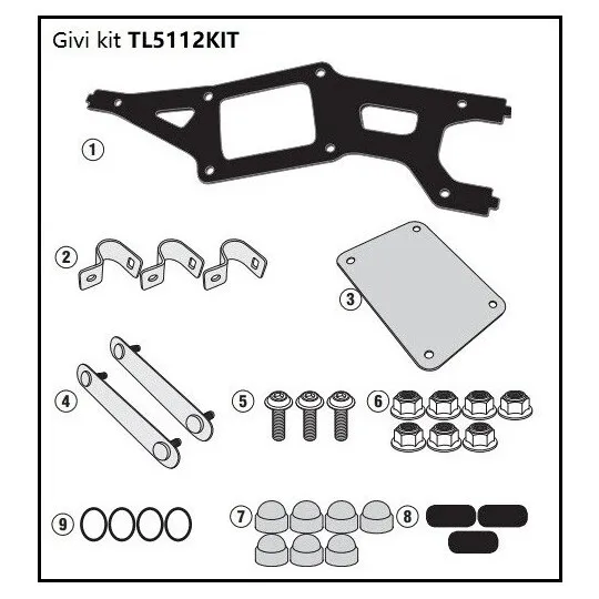 [TL5112KIT] KIT CAJA HERRAMIENTA S250 BASE ORIGINAL ADVENTURE TL5112KIT GIVI