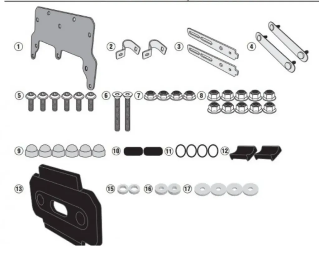 [TL1146KIT] KIT MONTAJE TOOL BOX TL1146KIT GIVI