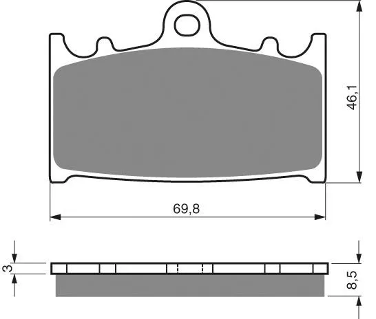 PASTILLA FRENO 032-S3-CUT GOLDFREN