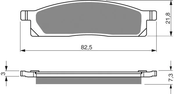 PASTILLA FRENO 034-K5-CUT GOLDFREN