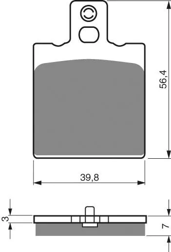 PASTILLA FRENO 038-S3 GOLDFREN	038-S3
