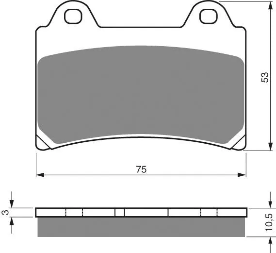 PASTILLA FRENO 073-S3-CUT GOLDFREN
