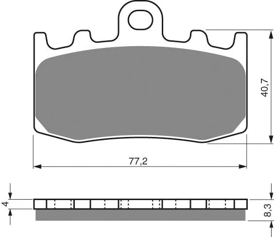 PASTILLA FRENO 196-S3-CUT GOLDFREN