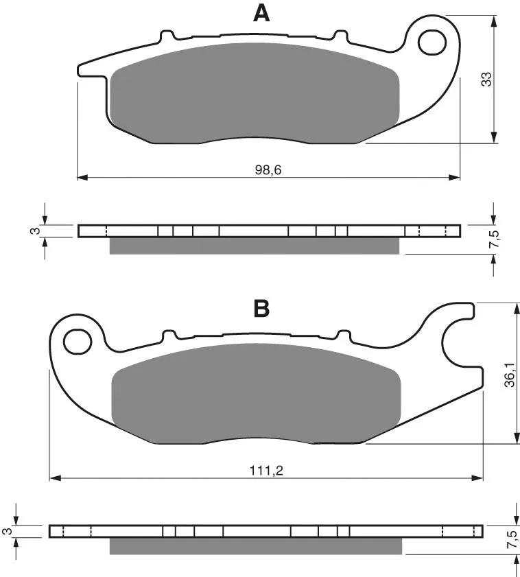 [210-S3-CUT] PASTILLA FRENO 210-S3-CUT GOLDFREN