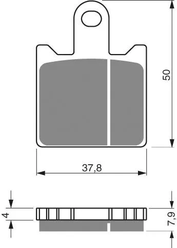 [249-S33] PASTILLA FRENO 250-AD GOLDFREN
