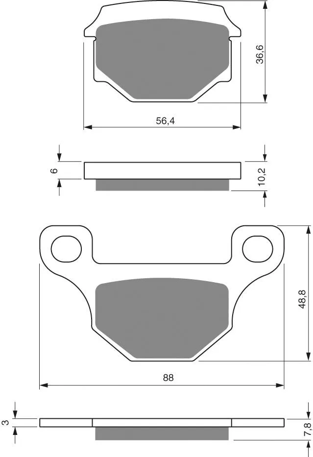 [289-S3] PASTILLA FRENO 292-S3-CUT GOLDFREN