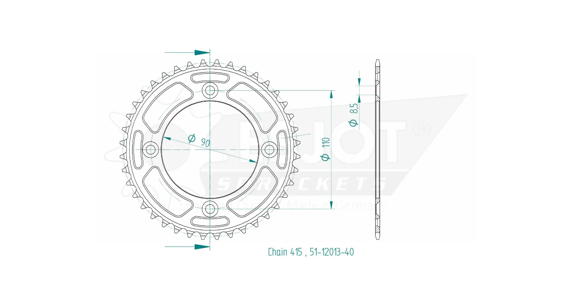 [50-12010-10] PIÑON SX65 14T 50-13019-14S ESJOT