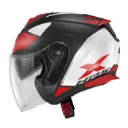 CASCO JET TARGET HX25 NEGRO/BLANCO/ROJO GIVI