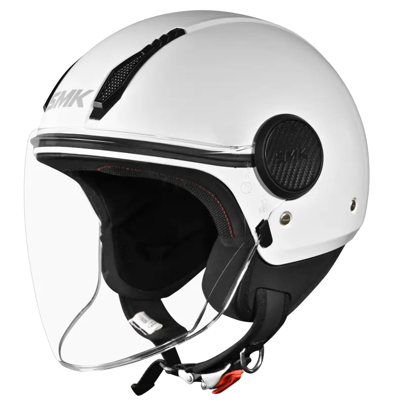 CASCO JET LAMINAR CON VISOR TRANSPARENTE LAMINAR-GL100 BLANCO SMK