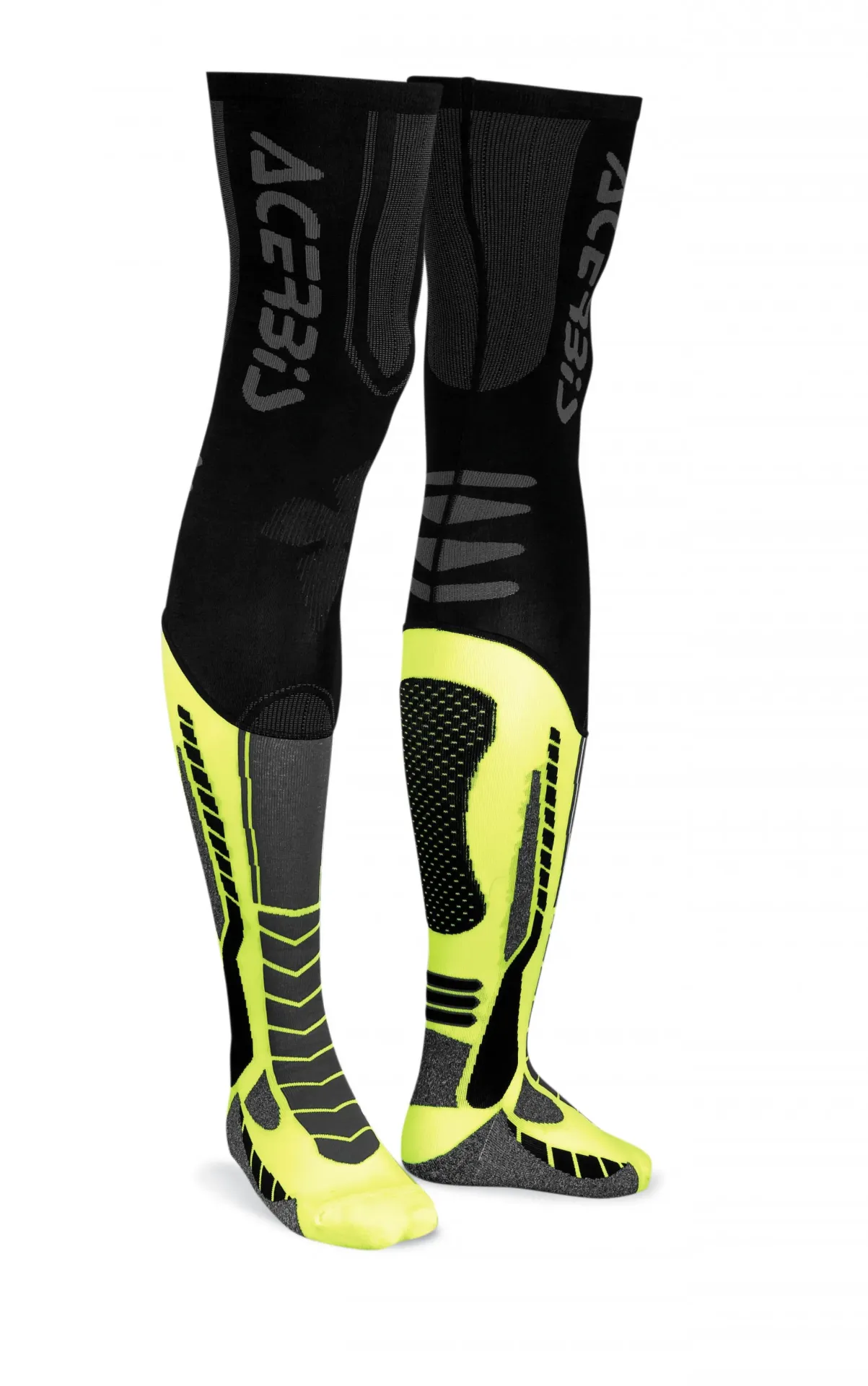 [0021693.318.063] MEDIAS LARGAS RODILLA X-LEG PRO 0021693 ACERBIS (NEGRO/AMARILLO, S/M)