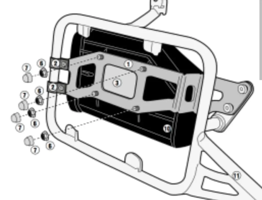[TL5102KIT] KIT CAJA HERRAMIENTA S250 BASE ORIGINAL ADVENTURE 06-13 GIVI
