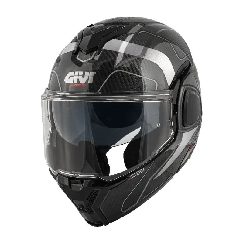 CASCO DEMI JET HX36 CARBON FLIP-BACK GR STR GIVI