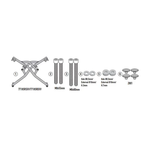 KIT ANCLAJE SR7718 GIVI