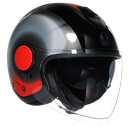 CASCO ETERES E2206 LEVANTO BLACK/SILVER/RED 2118468001 AGV
