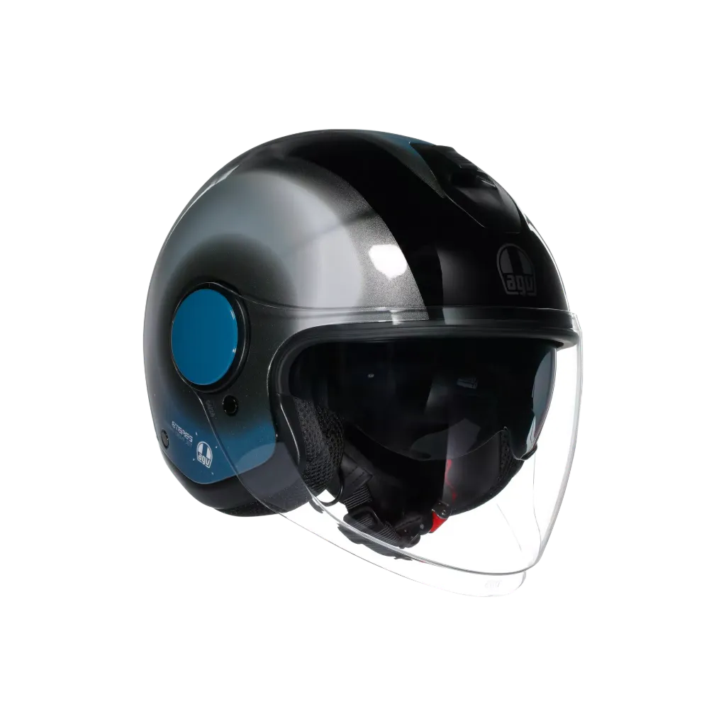 CASCO ETERES E2206 LEVANTO BLACK/SILVER/BLUE 2118468001-021 AGV