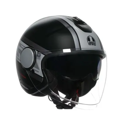 [2118468001-019-S] CASCO ETERES E2206 MONDELLO MATT BLACK/GREY 2118468001-019 AGV (S)