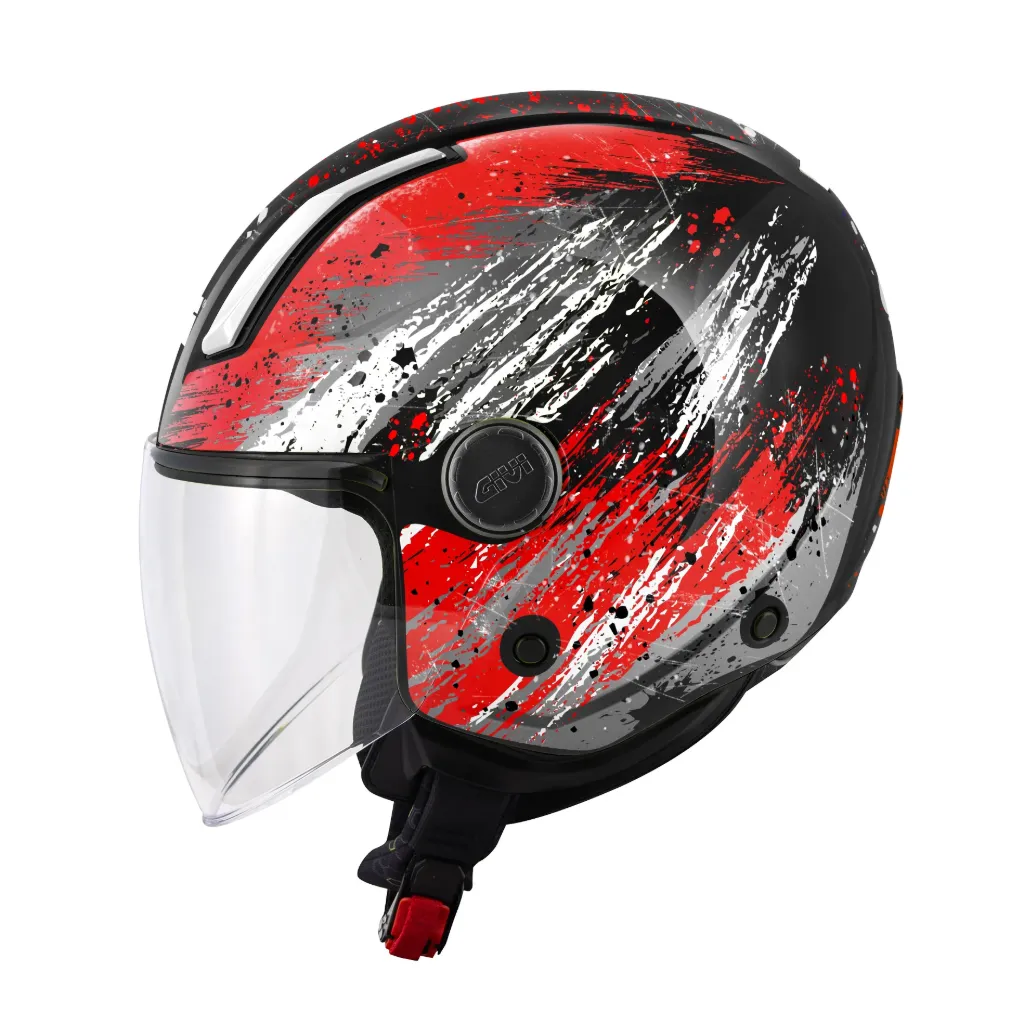 CASCO D-JET H11.7 OXYGEN NEGRO/ROJO/BLANCO/GRIS GIVI